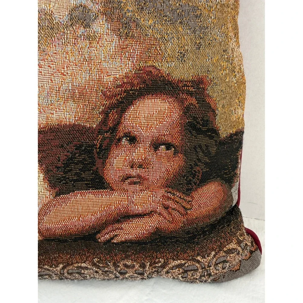 Vintage 90s Whimsical Whimsigoth Throw Pillows Butterfly Cherubs Angels Romantic